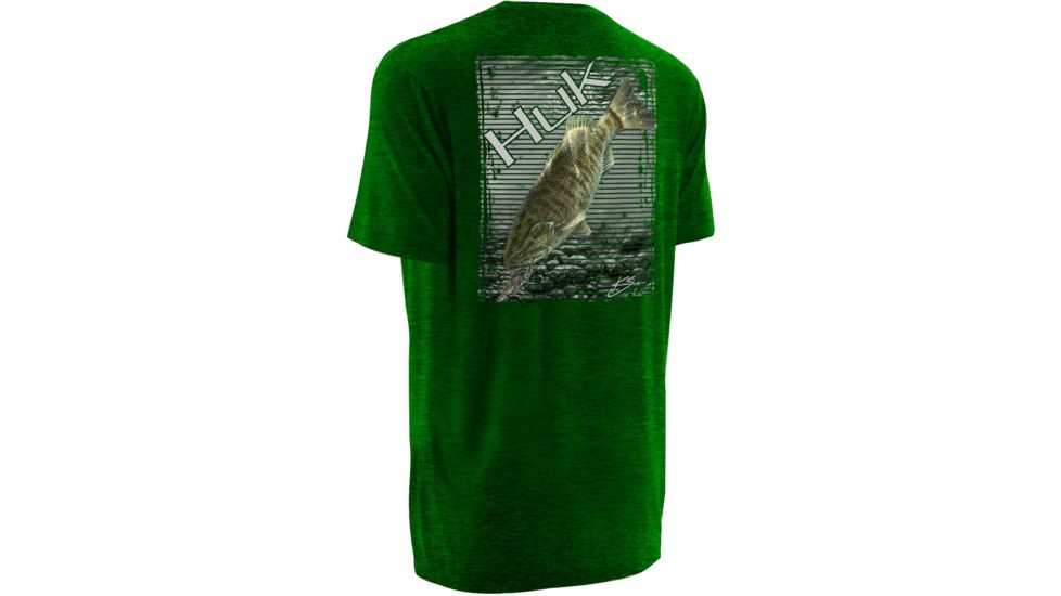 HUK KScott Small Mouth Tee, Heather Treefrog, XXXL H1000032HTFXXXL