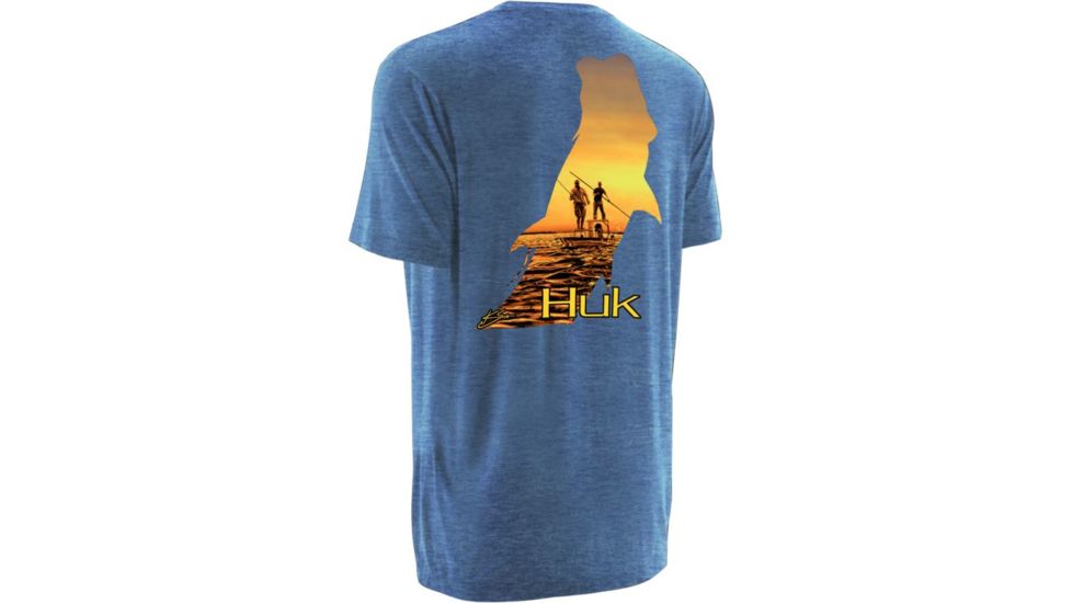 HUK KScott Twighlight Tee, Heather Carolina Blue, Small H1000033HCBS
