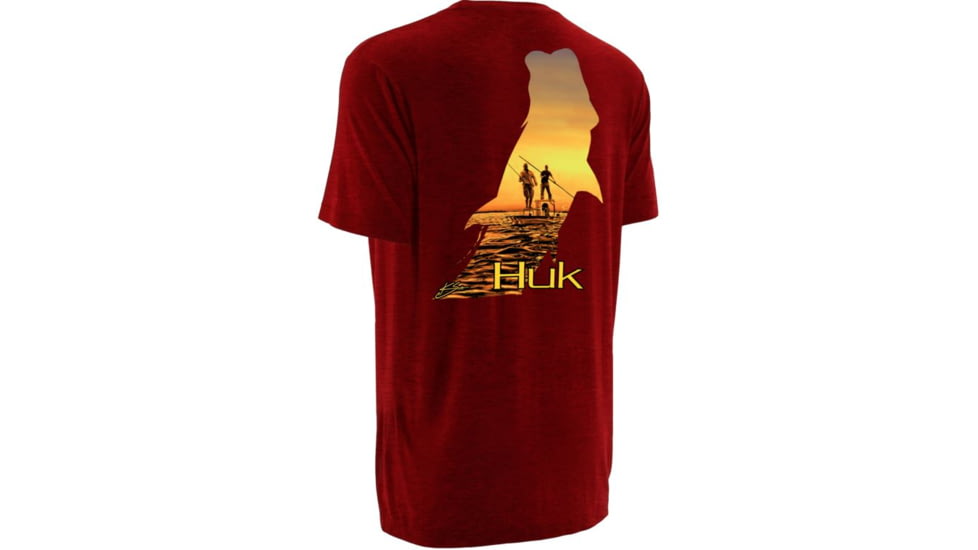 HUK KScott Twighlight Tee, Heather Red, Extra Large H1000033HRDXL
