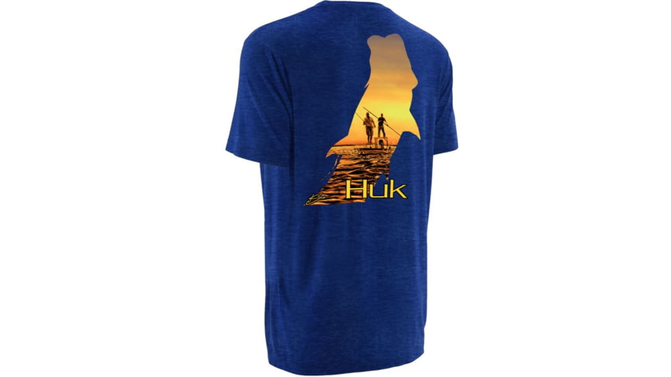 HUK KScott Twighlight Tee, Royal Heather, XXXL H1000033RYHXXXL