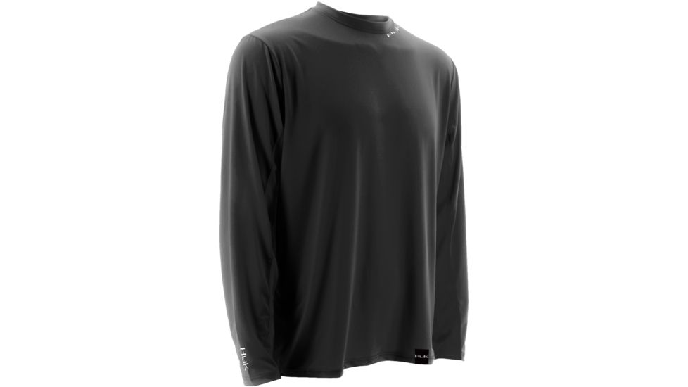 HUK LoPro Icon Long Sleeve, Black, Small H1200070BLKS
