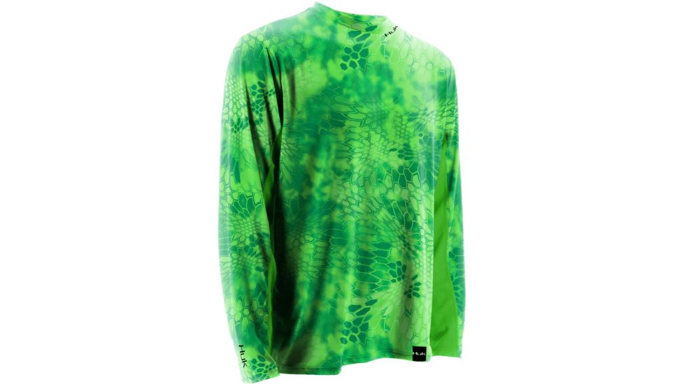 Mens Kryptek LoPro Icon Long Sleeve Shirt, Kryptek Carolina Neon Green