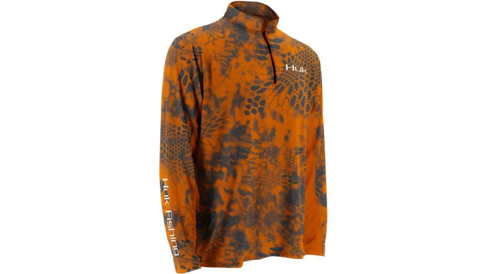HUK Mens Kryptek Icon 1/4 Zip, Kryptek Inferno H1200007IFOXXXL