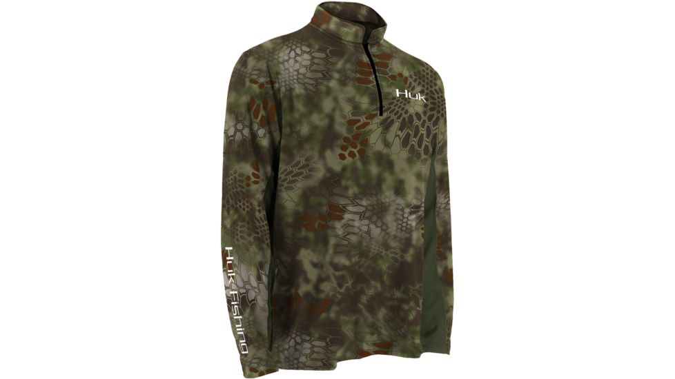 HUK Mens Kryptek Icon 1/4 Zip, Kryptek Mandrake H1200007MDKS