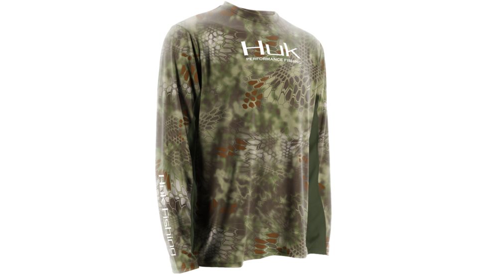 HUK Mens Kryptek Icon Long Sleeve, Kryptek Mandrake H1200023MDKS