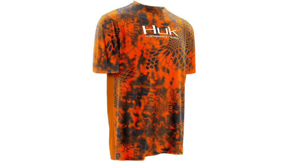 HUK Mens Kryptek Icon Short Sleeve, Kryptek Inferno H1200024IFOXXXL