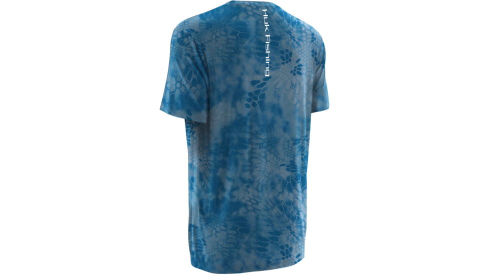 HUK Mens Kryptek Short Sleeve Tee Shirt, Kryptek Carolina Blue H1200088GCBS
