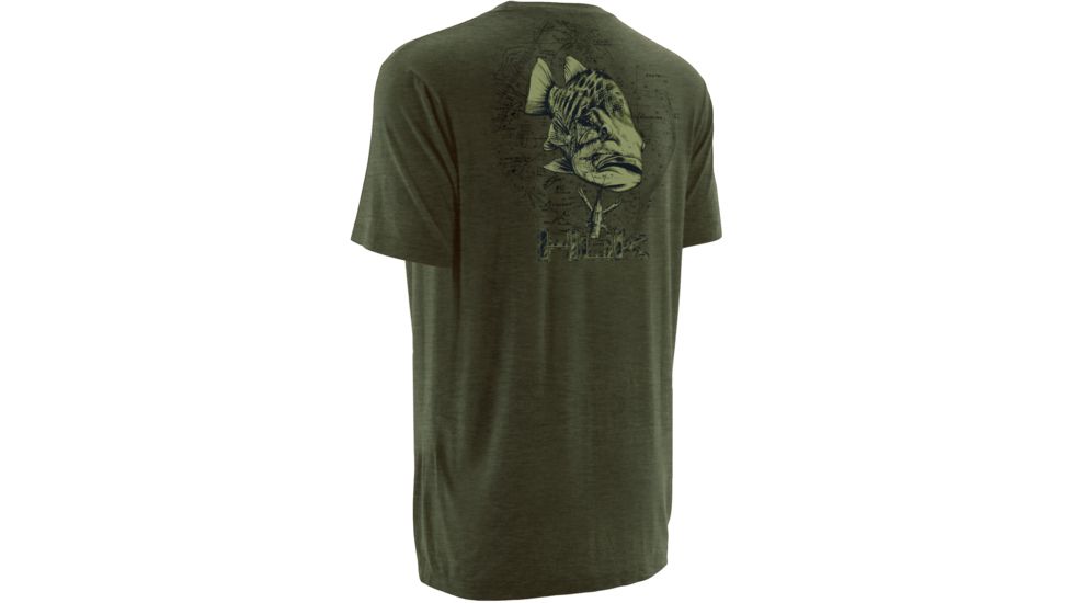 HUK Mens KScott Challenge Tee, Heather Green H1000073HGNS