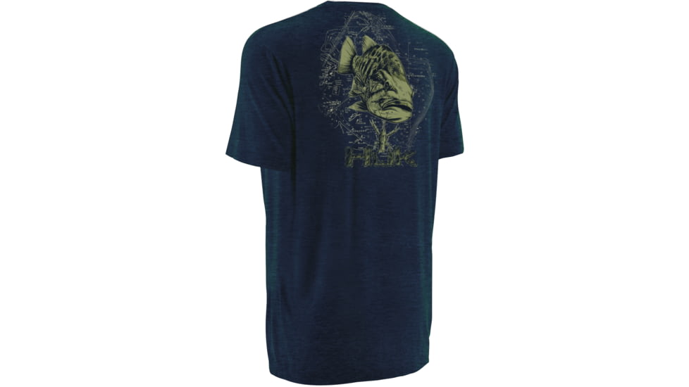 HUK Mens KScott Challenge Tee, Heather Navy H1000073HNVXL