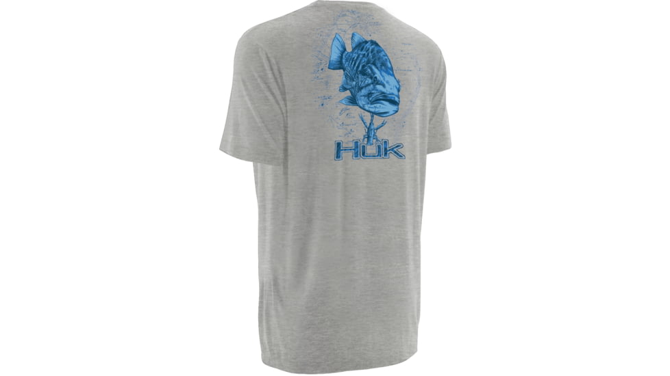 HUK Mens KScott Challenge Tee, True Grey Heather H1000073TGHXXXL