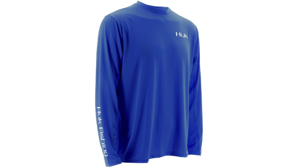 HUK Mens KScott Eat More Chicken Icon Long Sleeve Shirt, Royal H1200095RYLS