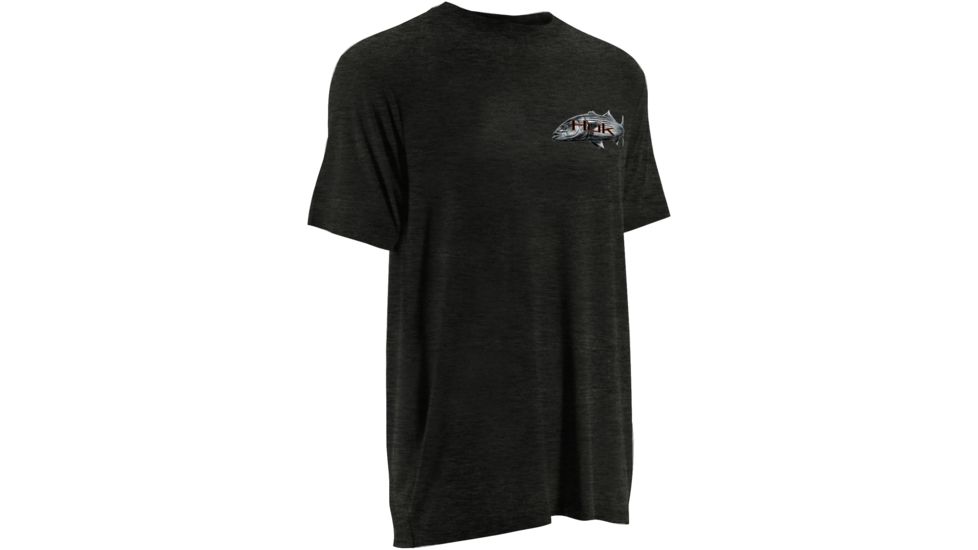 HUK Mens Kscott Striper Pursuit Tee, Dark Grey Heather H1000065DGHS