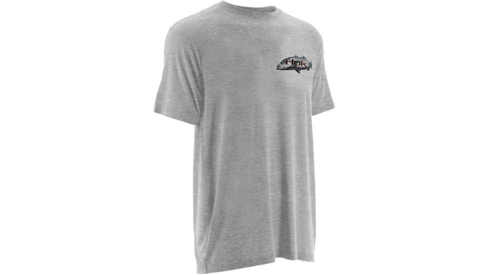 HUK Mens Kscott Striper Pursuit Tee, True Grey Heather H1000065TGHXXXL