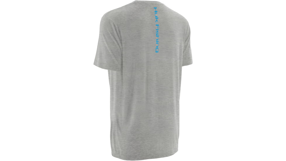 HUK Mens Logo Tee, True Grey Heather H1000091TGHS