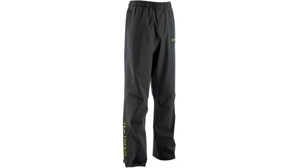 HUK Mens Packable Rain Pants, Black H4000016BLKS