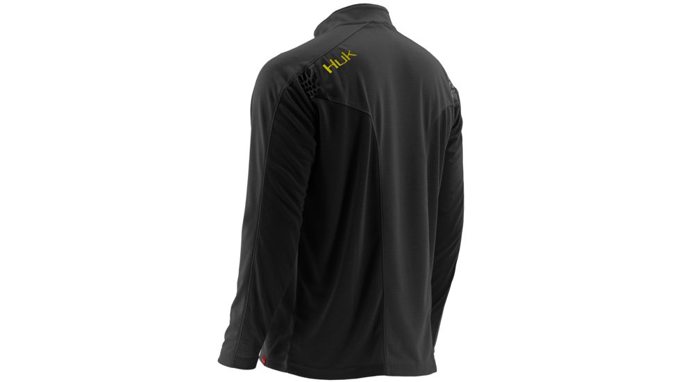 HUK Mens Trophy 1/4 Zip, Black H1200074BLKS