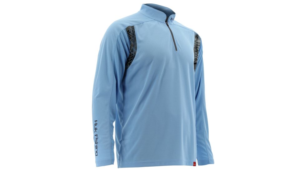HUK Mens Trophy 1/4 Zip, Carolina Blue H1200074CBLXXXL