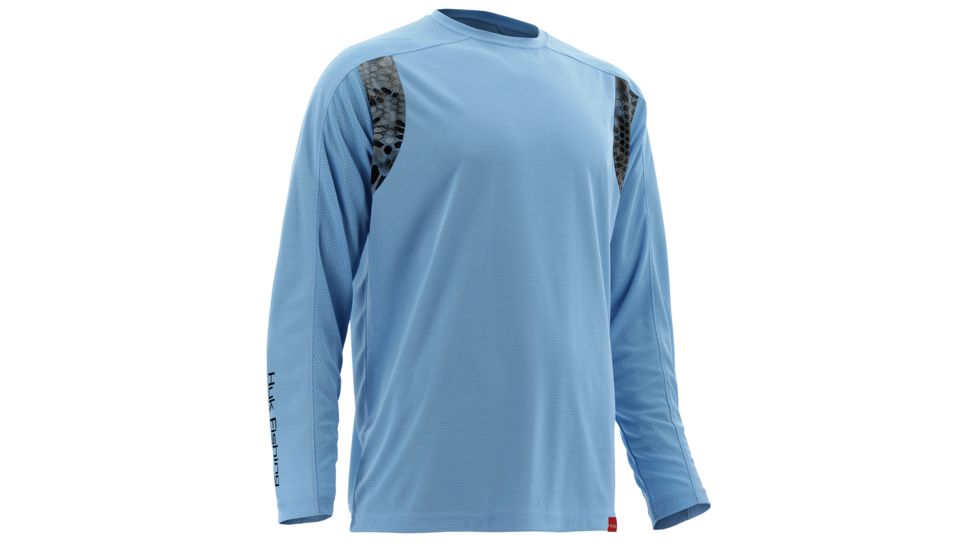 HUK Mens Trophy Long Sleeve Tee, Carolina Blue H1200073CBLXXXL