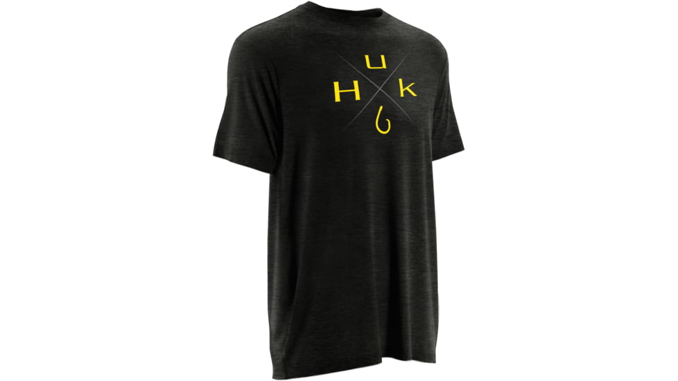 HUK Mens Xmark Tee, Dark Grey Heather H1000090DGHM
