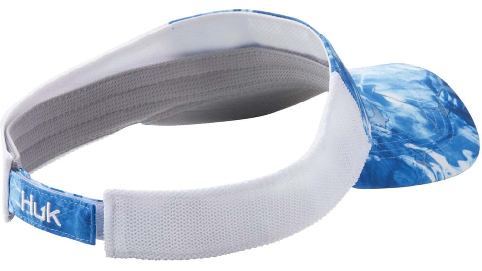 HUK Performance Fishing Mossy Oak Fracture Visor - Mens, Mossy Oak Blue Shark, One Size, H3000331-990-1