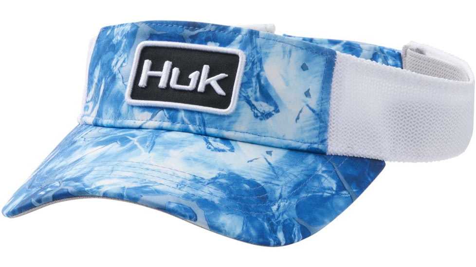 HUK Performance Fishing Mossy Oak Fracture Visor - Mens, Mossy Oak Blue Shark, One Size, H3000331-990-1