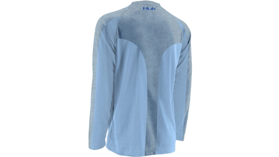 HUK Next Level Long Sleeve, Heather Carolina Blue, Large H1200014HCBL