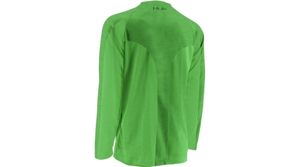 HUK Next Level Long Sleeve, Heather Neon Green, Small H1200014HNGS