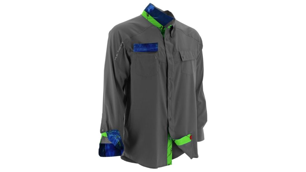 HUK Next Level Long Sleeve, Charcoal, XXXL H1500004CGYXXXL