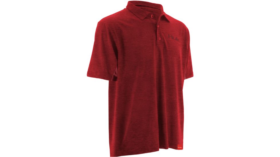 HUK NXTLVL Polo, XXXL, Heather Red H1200016HRDXXXL