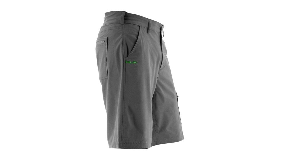 HUK Performance Fishing Next Level Shorts - Men's, Charcoal, Small, Inseam 10.5 in, H2000011CGYS