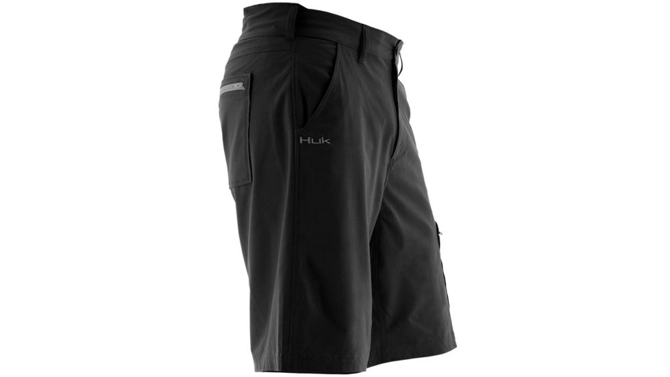HUK Performance Fishing Next Level Shorts - Men's, Black, Small, Inseam 10.5 in, H2000011BLKS