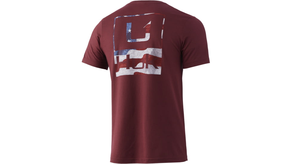 HUK Performance Fishing Americana Tee - Mens, Gill Red Heather, Extra Large, H1000303-614-XL