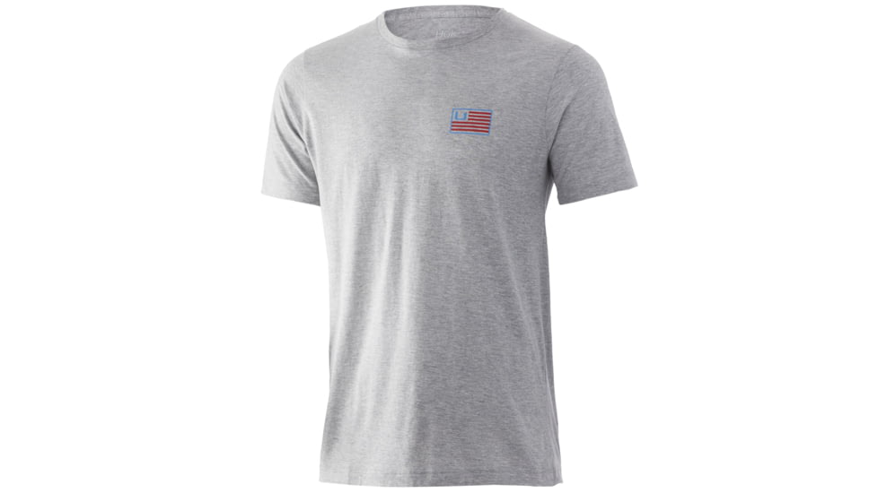 HUK Performance Fishing And Bars Tee - Kids, Heather Grey, YM, H7100042-033-YM