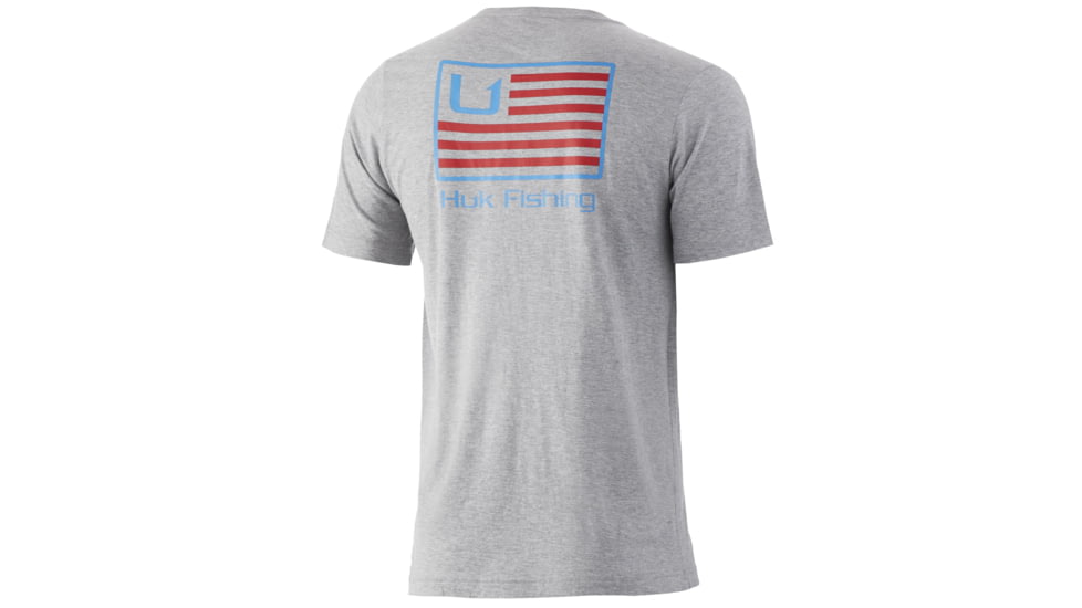HUK Performance Fishing And Bars Tee - Kids, Heather Grey, YM, H7100042-033-YM