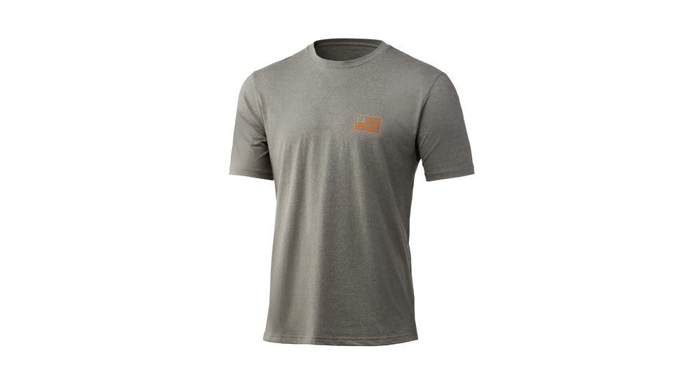 HUK Performance Fishing And Bars Tee - Men's, Heather Moss, Large, H1000369-318-L