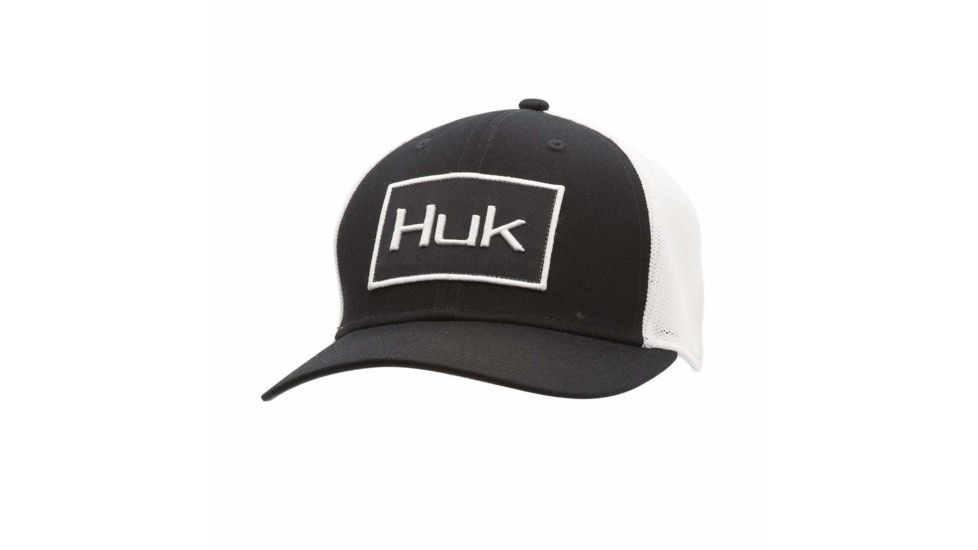HUK Performance Fishing Angler Sport Trucker Headwear, Cap - Mens, Black, 1, H3000184-001-1