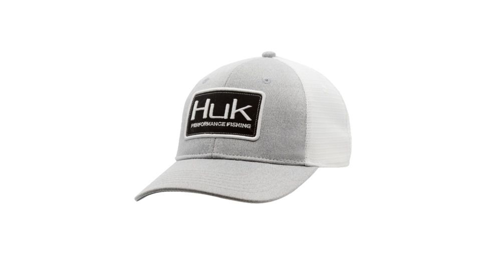HUK Performance Fishing Angler Sport Trucker Headwear, Cap - Mens, True Grey Heather, 1, H3000184-035-1