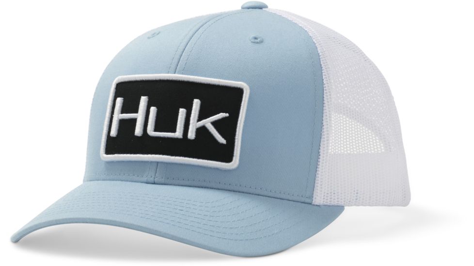 HUK Performance Fishing Angler Trucker Mesh Hat - Mens, Carolina Blue, One Size, H3000228-420-1
