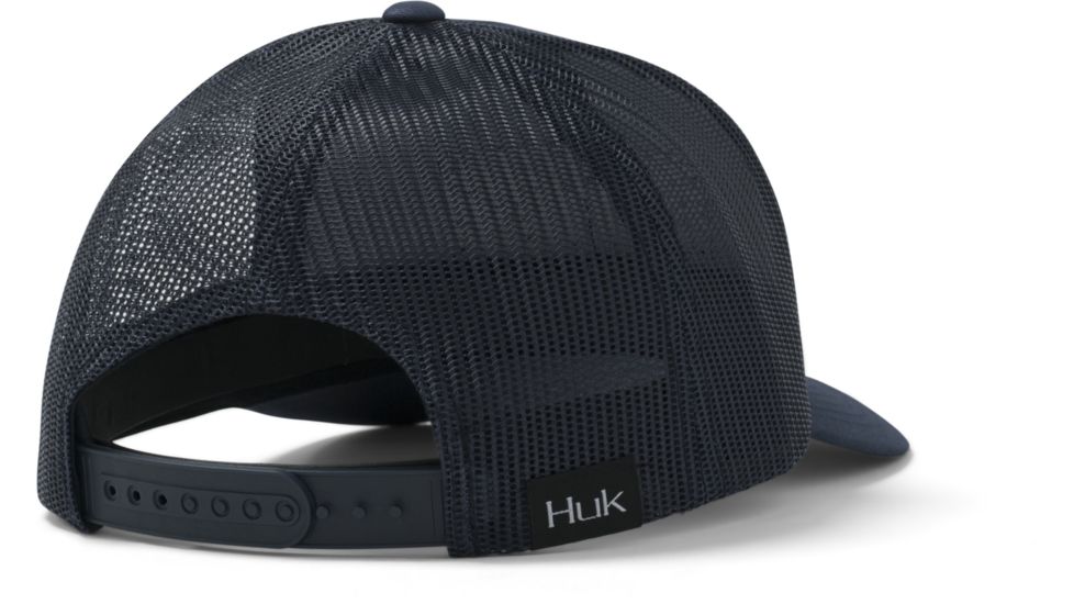 HUK Performance Fishing Angler Trucker Mesh Hat - Mens, Navy, One Size, H3000228-410-1