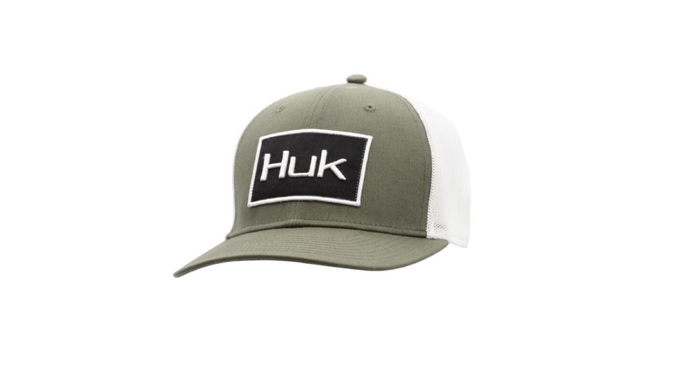 HUK Performance Fishing Angler Trucker Stretch Headwear, Cap - Mens, Military Olive Drab, Large - Extra Large, H3000209-390-LXL