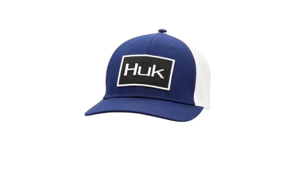 HUK Performance Fishing Angler Trucker Stretch Headwear, Cap - Mens, Navy, Large - Extra Large, H3000209-410-LXL