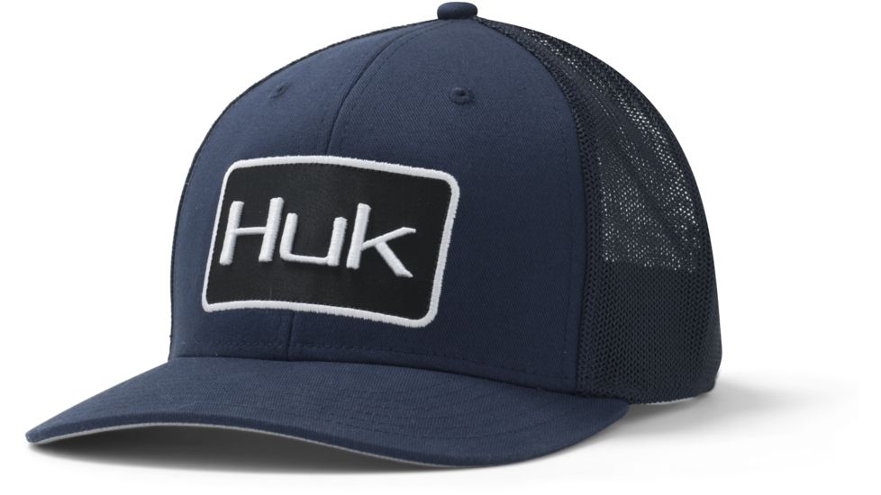 HUK Performance Fishing Angler Trucker Stretch Mesh Hat - Mens, Navy, One Size, H3000232-410-1