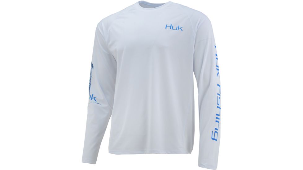 HUK Performance Fishing Art of Blue Marlin Long Sleeve Graphic T-Shirt - Mens, White, 2XL, H1200217-100-XXL