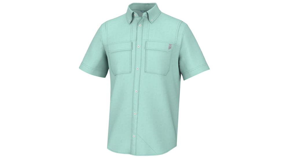 HUK Performance Fishing Back Draft SS Shirt - Mens, Eggsheel Blue, XL, H1500183-494-XL