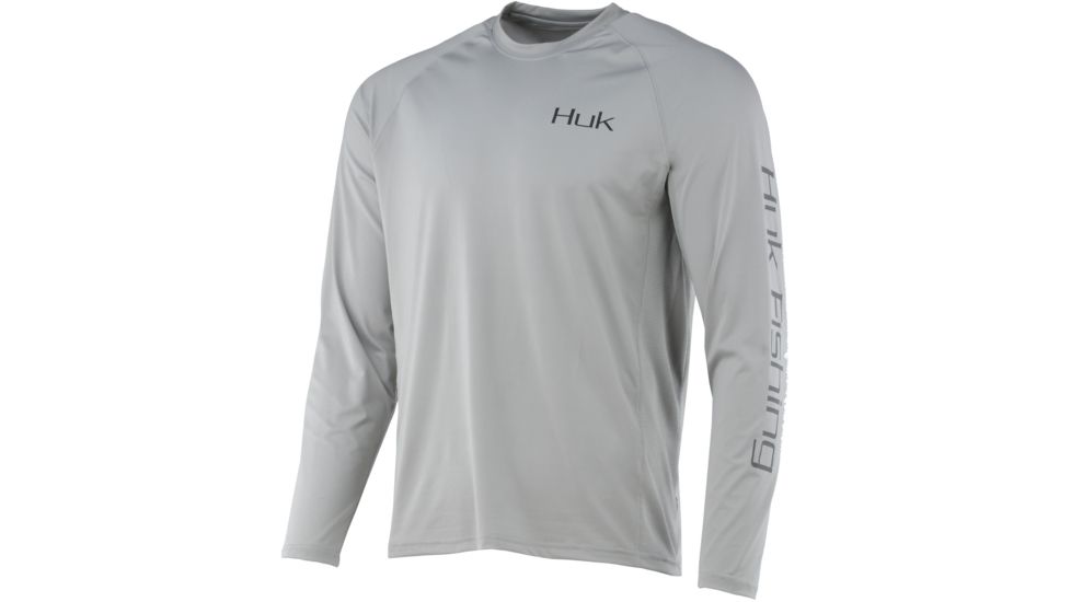 HUK Performance Fishing Bailin Hoo Long Sleeve Graphic T-Shirt - Mens, Grey, 3XL, H1200218-020-XXXL