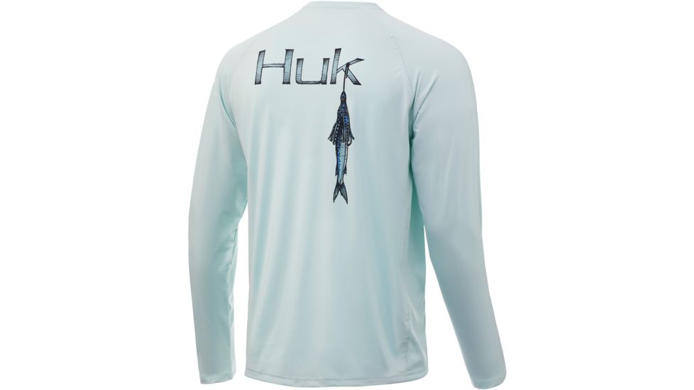 HUK Performance Fishing Bally Hoo Pursuit Long Sleeve T-Shirt - Mens, Seafoam, Small, H1200238-350-S