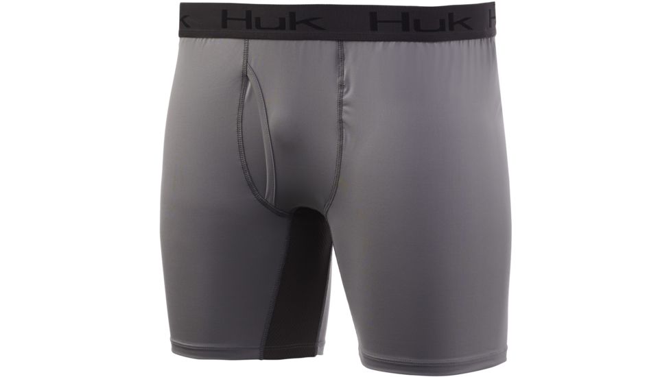 HUK Performance Fishing Boxer Brief - Mens, Sharkskin, Extra Large, H5000020-028-XL