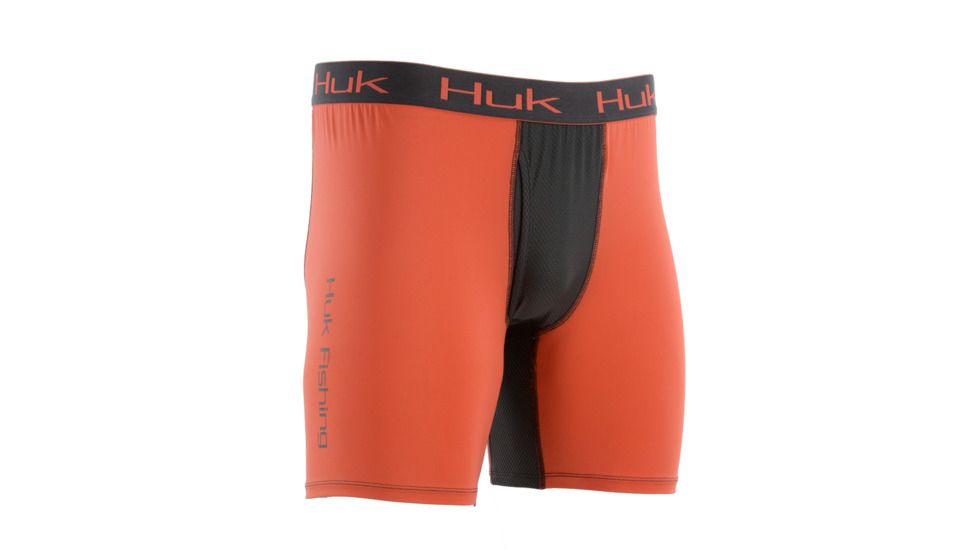 HUK Performance Fishing Boxer Jock Baselayer, Boxer Jock - Mens, Coral, 2XL, H5000016-630-XXL