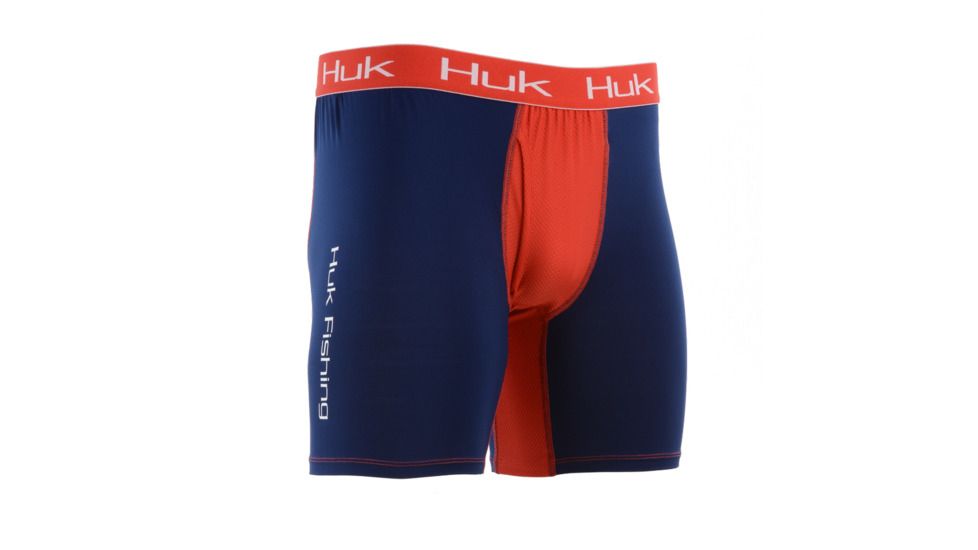 HUK Performance Fishing Boxer Jock Baselayer, Boxer Jock - Mens, Navy, 2XL, H5000016-410-XXL