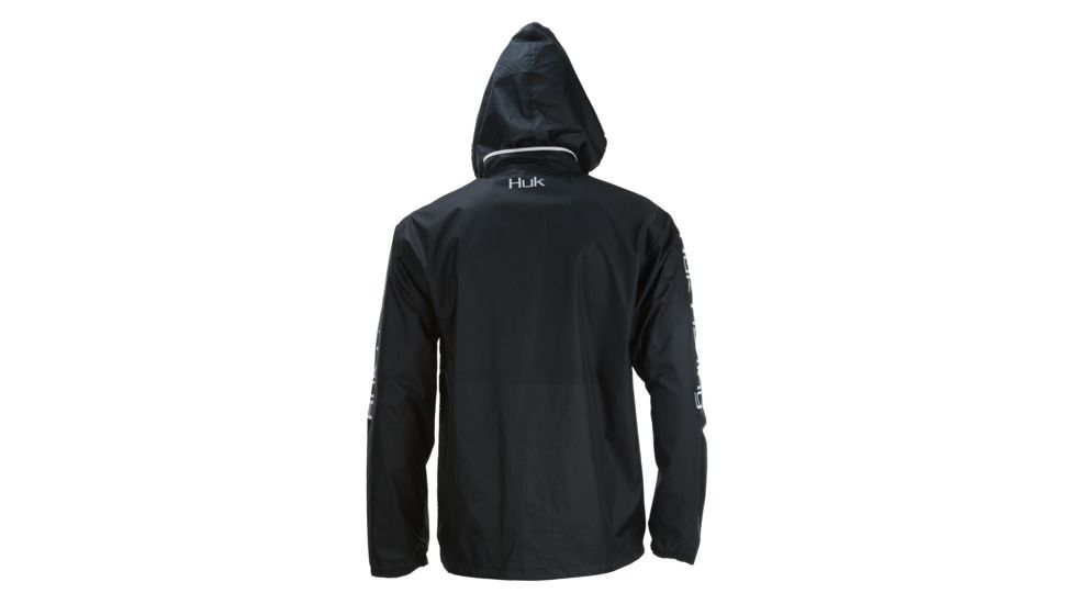 HUK Performance Fishing Breaker Shell Jacket - Men's, Black/White, Medium, H4000023-001-M